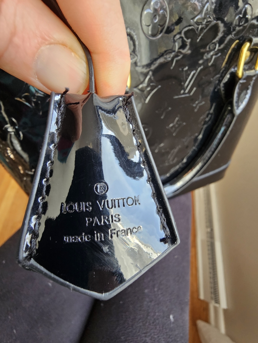 Louis Vuitton Black Patent Leather Satchel - Picture 10 of 12